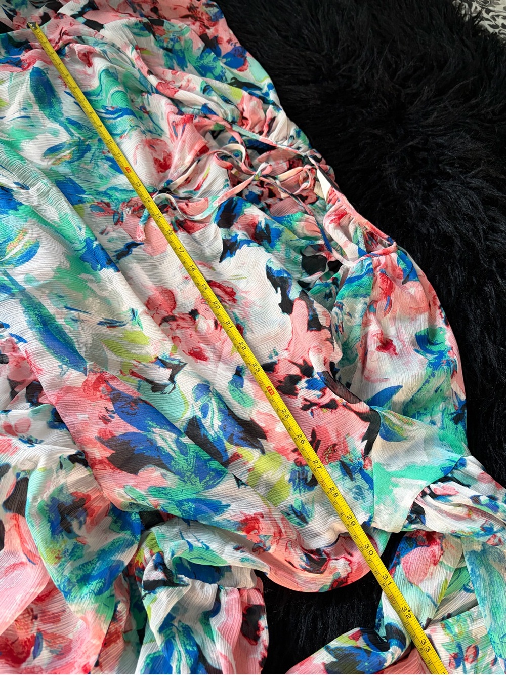 H&M Floral Tiered Maxi Dress in Pink and Blue - Picture 13 of 15